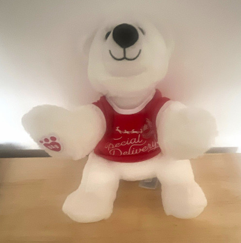 Build bear white plush - a,