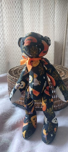Handmade halloween teddy - handmade,