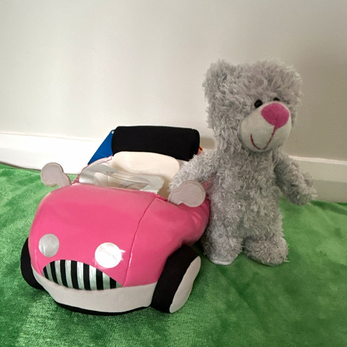Build bear pink plush car - pink,